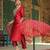maroon embroidered poly silk styles women's kurta trousers with dupatta