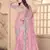 Pink heavy resham stone embroidery work net saree