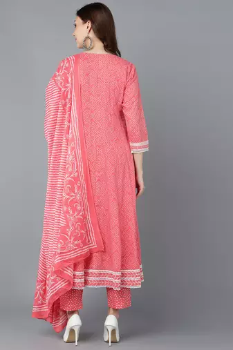 peach embroidered rayon blend styles women's kurta trousers with dupatta