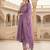 Lilac Silk Blend Silver Thread Work Kurti Set
