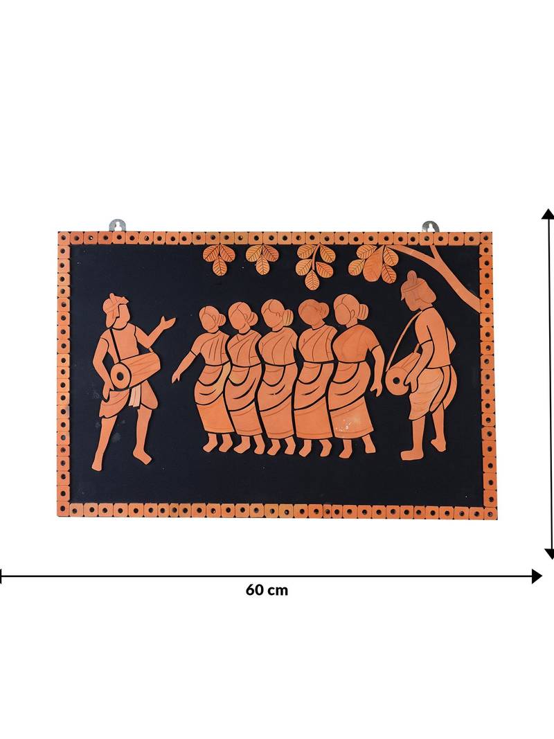  SOWPEACE Handcrafted Terracotta Tribal Wall Art - Elegant Home Decor Piece