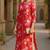 women pink cotton floral printed straight kurta