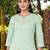 women sea green cotton kalamkari printed straight kurta