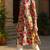 women grey rayon blend floral printed straight kurta
