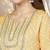 women yellow rayon blend bandhani printed straight kurta
