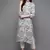 women grey viscose rayon abstract printed straight kurta