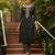 women blue silk blend abstract embroidered straight kurta
