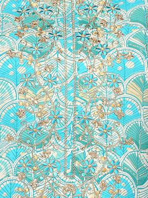 women turquoise blue viscose rayon ethnic motifs embroidered straight kurta 5