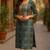 women green viscose rayon bandhani embroidered straight kurta