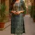 women green viscose rayon bandhani embroidered straight kurta