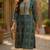women green viscose rayon bandhani embroidered straight kurta