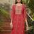 women pink viscose rayon bandhani embroidered straight kurta