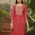 women pink viscose rayon bandhani embroidered straight kurta