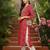 women pink viscose rayon bandhani embroidered straight kurta