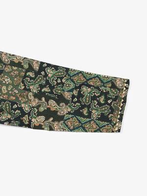 women green silk blend ethnic motifs embroidered straight kurta 4