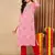 women pink viscose rayon abstract embroidered straight kurta