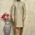 Grey embroidered art silk kurta pajama