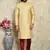 Gold plain art silk kurta pajama