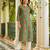women green cotton ethnic motifs printed straight kurta