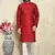 Maroon plain art silk kurta pajama