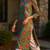 women green cotton ethnic motifs printed straight kurta