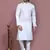 White embroidered cotton kurta pajama
