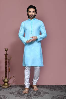 Firoza embroidered cotton kurta pajama 1