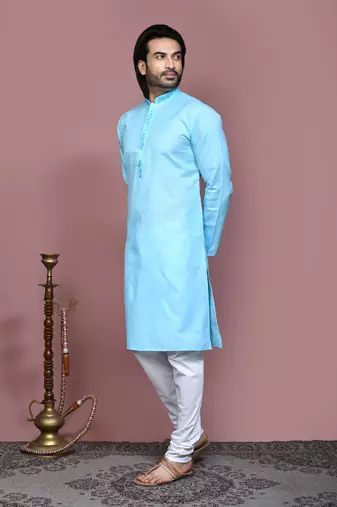 Firoza embroidered cotton kurta pajama