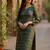 women green cotton paisley printed straight kurta