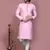 Pink woven art silk kurta pajama
