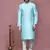 Green woven art silk kurta pajama