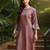 women grey cotton ethnic motifs printed straight kurta