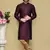 Purple woven art silk kurta pajama