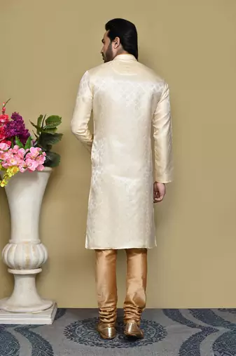 Biscute woven art silk kurta pajama