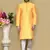 Yellow embroidered art silk kurta pajama