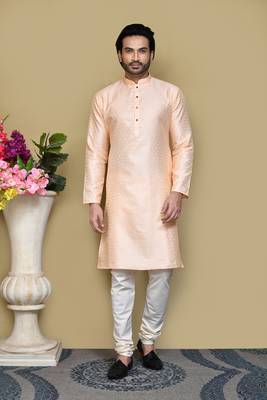Biscute woven art silk kurta pajama 1