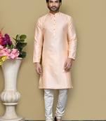Biscute woven art silk kurta pajama