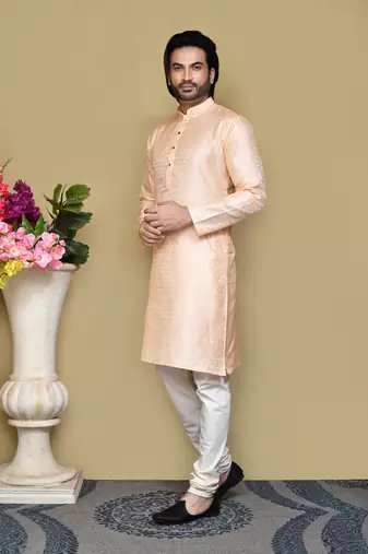 Biscute woven art silk kurta pajama