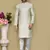 Grey woven art silk kurta pajama