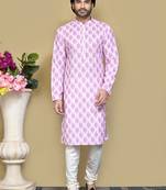 Onion printed cotton kurta pajama