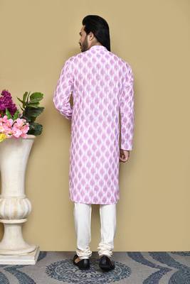 Onion printed cotton kurta pajama 3