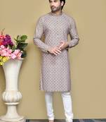 Multicolour printed cotton kurta pajama