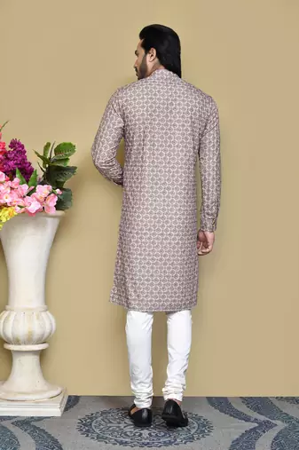 Multicolour printed cotton kurta pajama