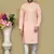 Rust embroidered cotton kurta pajama