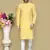 Yellow embroidered cotton kurta pajama
