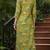 women olive viscose rayon quirky embroidered straight kurta
