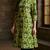 women green cotton floral printed a-line kurta