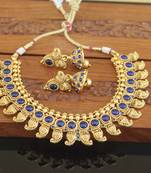 Designer gold plated mango necklace set