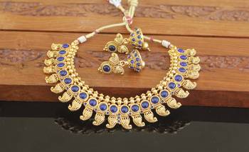 Designer gold plated mango necklace set 2