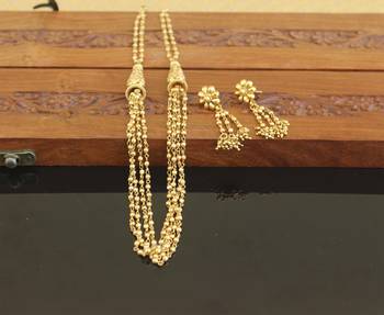 Designer gold plated antique necklace set 1